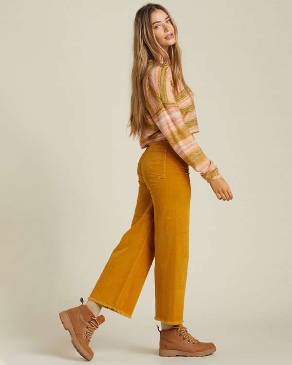 Billabong Free Fall Široké-Leg Pants Golden Spice | PJHGKD-438