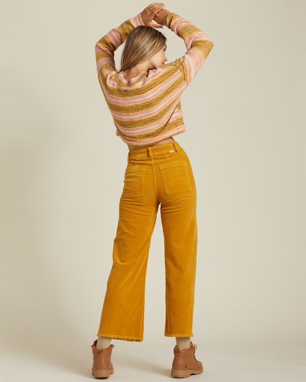 Billabong Free Fall Široké-Leg Pants Golden Spice | PJHGKD-438