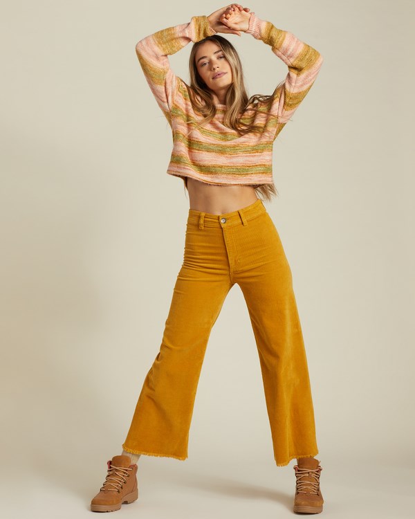 Billabong Free Fall Široké-Leg Pants Golden Spice | PJHGKD-438
