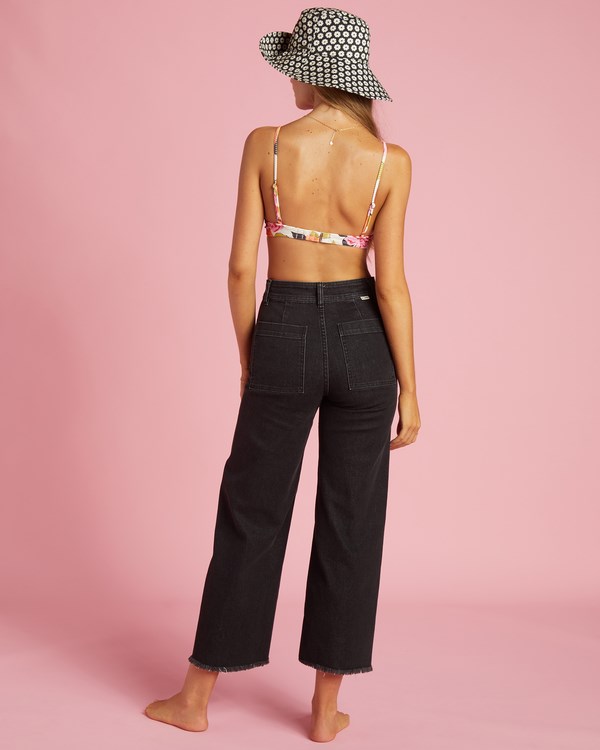 Billabong Free Fall Široké-Leg Pants Černé | RCINHD-529