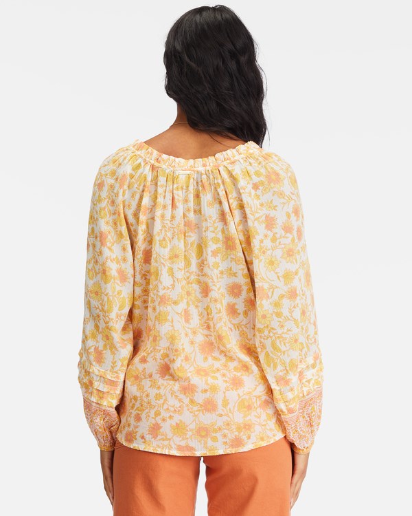 Billabong Free Heart Long Sleeve Blouse Salt Crystal 2 | UZQBLK-174
