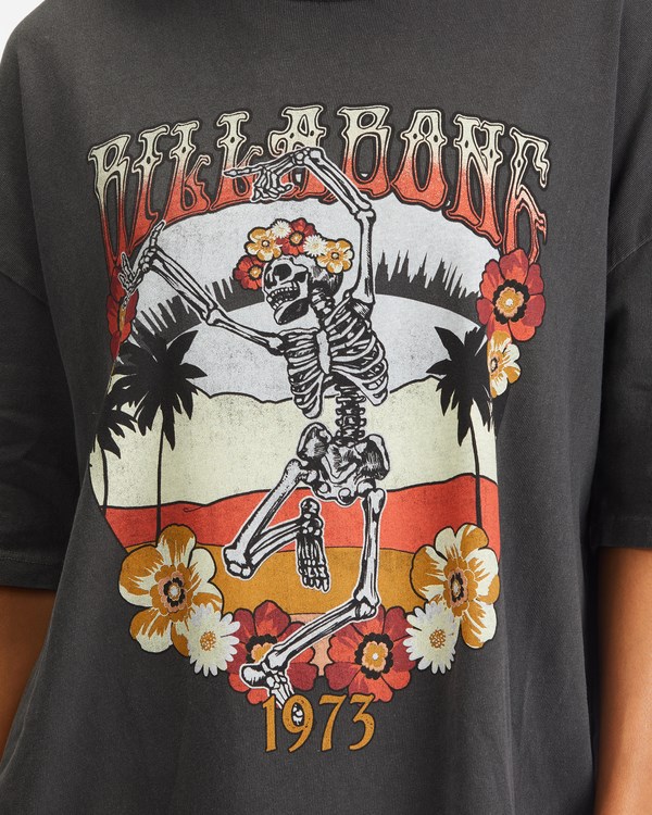 Billabong Full Moon Magic Boyfriend T-Shirt Černé | PWZFNI-432