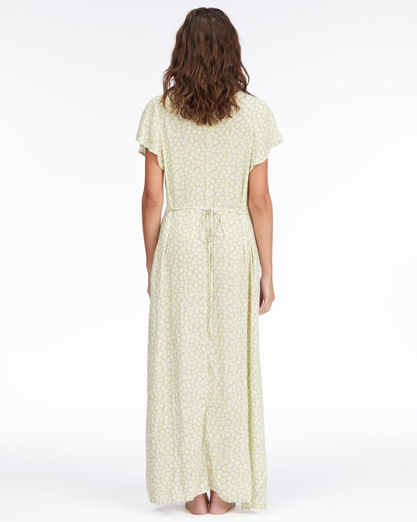 Billabong Garden Party Maxi Shirt Šaty Agave | EXZBKV-519