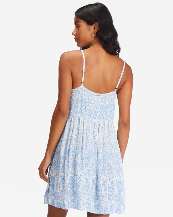 Billabong Glow Up Babydoll Šaty Salt Crystal | JPRHBT-194
