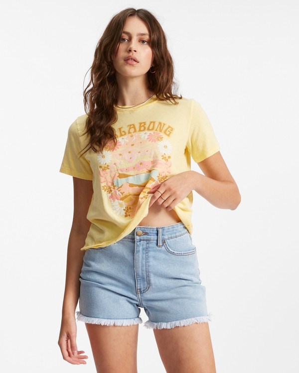 Billabong Go Your Own Way Rockers T-Shirt Pineapple | FCAVZW-214