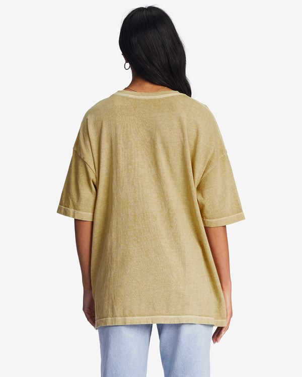 Billabong Good Vibes Oversized Grafická Boyfriend T-Shirt Faded Cactus | PZDQFB-579