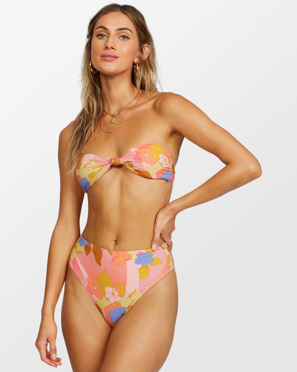 Billabong Groovy Garden High Rise Bikiny Bottoms Multi | CQBYPN-398