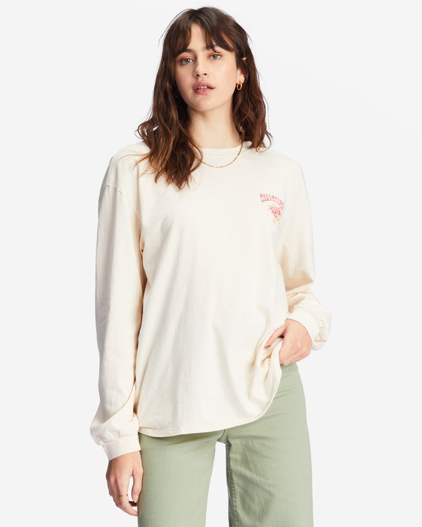 Billabong Handle With Care Long Sleeve Grafická Boyfriend T-Shirt Bílé | LDICVR-089