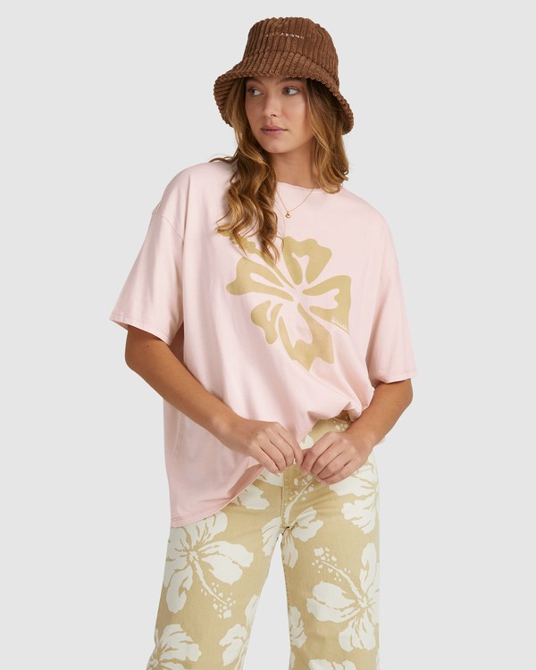 Billabong Hawaii Dreaming Boyfriend T-Shirt Růžové | YPMOJI-936