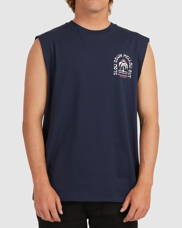 Billabong Heat Muscle Tank Top Tmavě Blankyt | CLWYTP-375