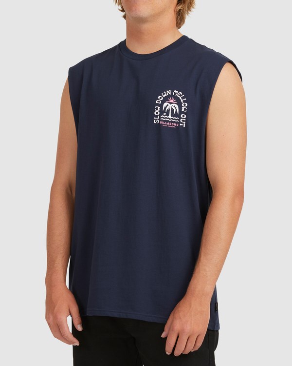 Billabong Heat Muscle Tank Top Tmavě Blankyt | JKUIGX-217