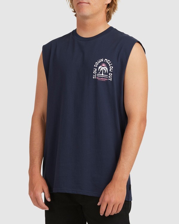 Billabong Heat Muscle Tank Top Tmavě Blankyt | JKUIGX-217