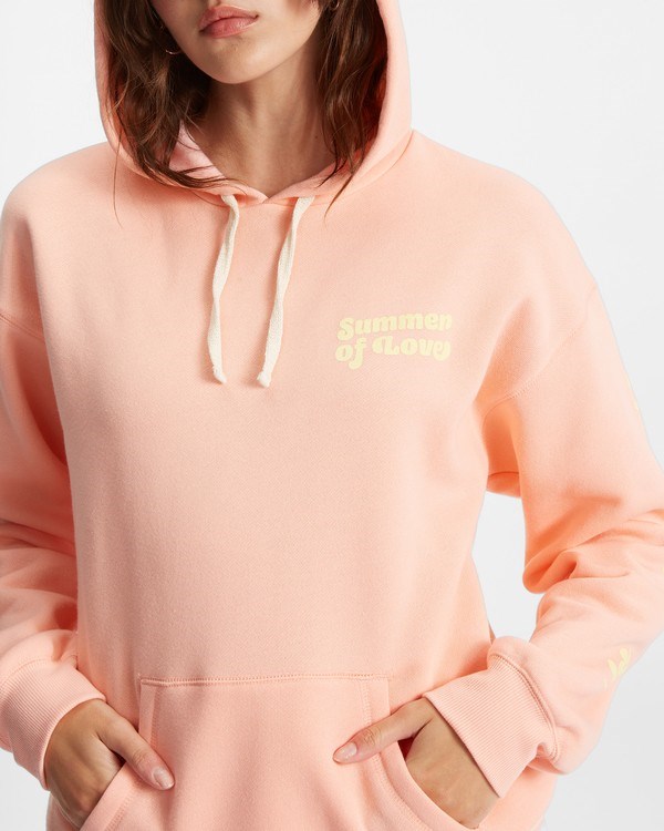 Billabong Hello Summer Pullover Hoodie Peach Pit | TJLWHC-162