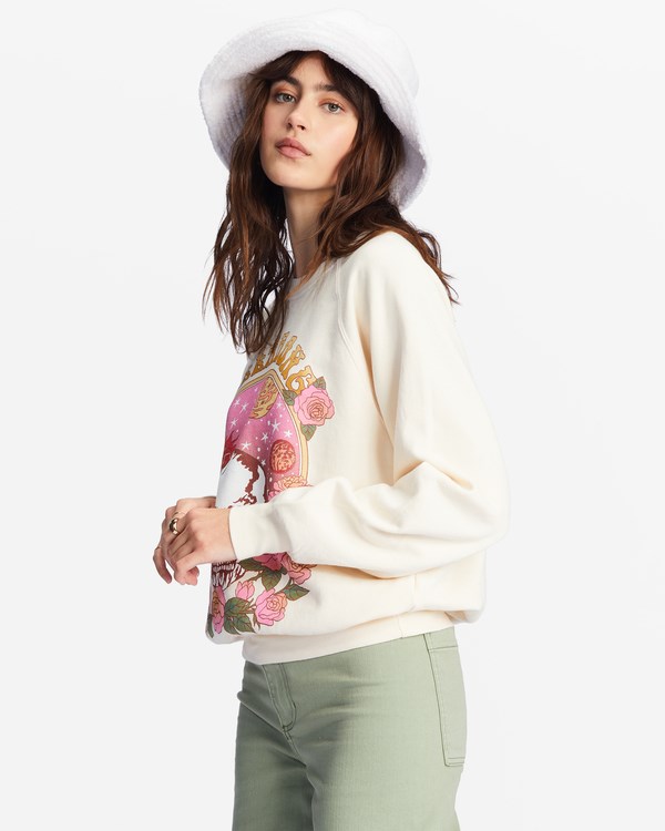 Billabong Here We Go Grafická Crewneck Sweatshirt Bílé | DNYTML-764