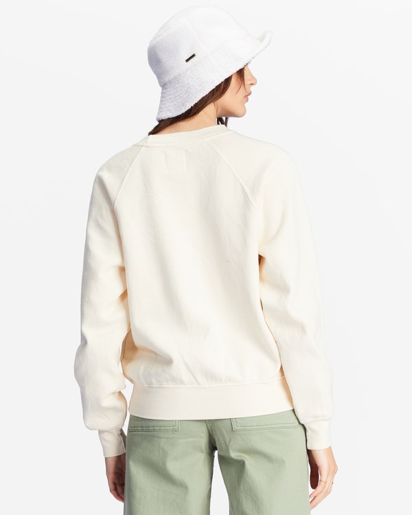 Billabong Here We Go Grafická Crewneck Sweatshirt Bílé | DNYTML-764