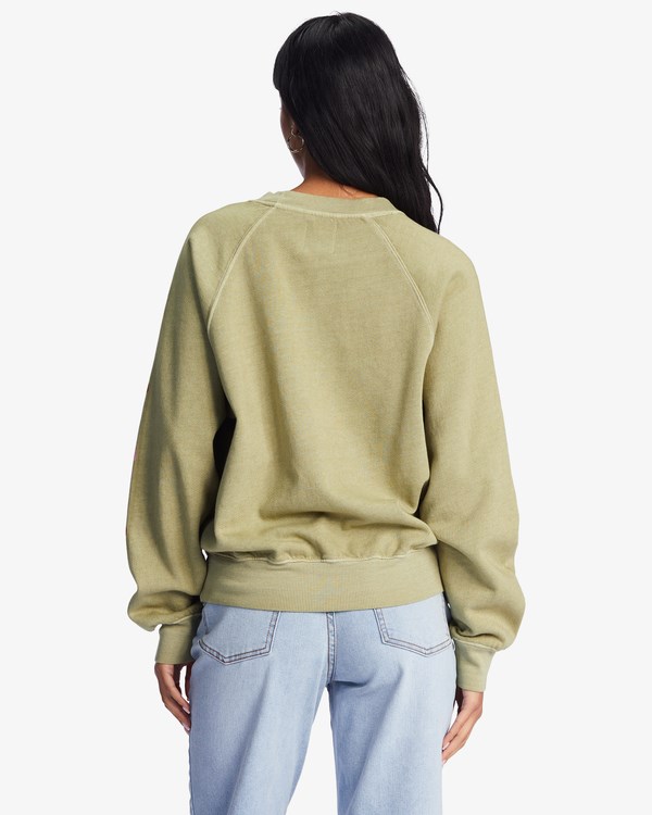 Billabong Here We Go Grafická Crewneck Sweatshirt Avocado | QMZJVI-023