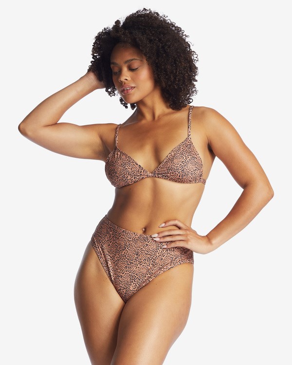 Billabong Hidden Shore Ceci Fixed Triangle Bikiny Top Toffee | VTZSAR-837
