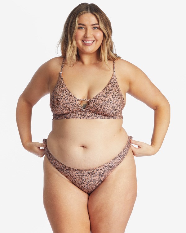 Billabong Hidden Shore V-Neck Bikiny Top Toffee | QISUCM-098