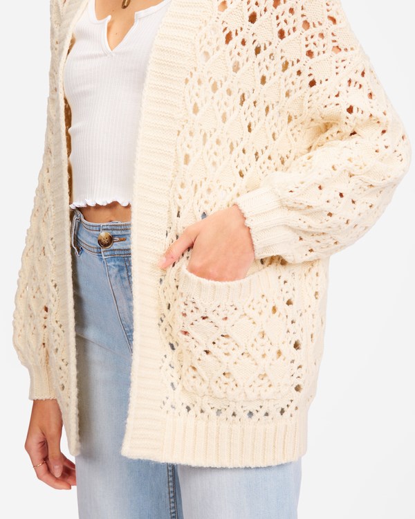 Billabong Hideaway Open Front Cardigan Svetrové Bílé | TYMBCH-287