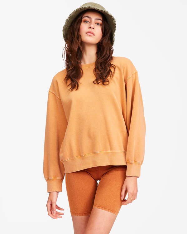 Billabong Ideal Crewneck Sweatshirt Toffee | XSDZTP-203