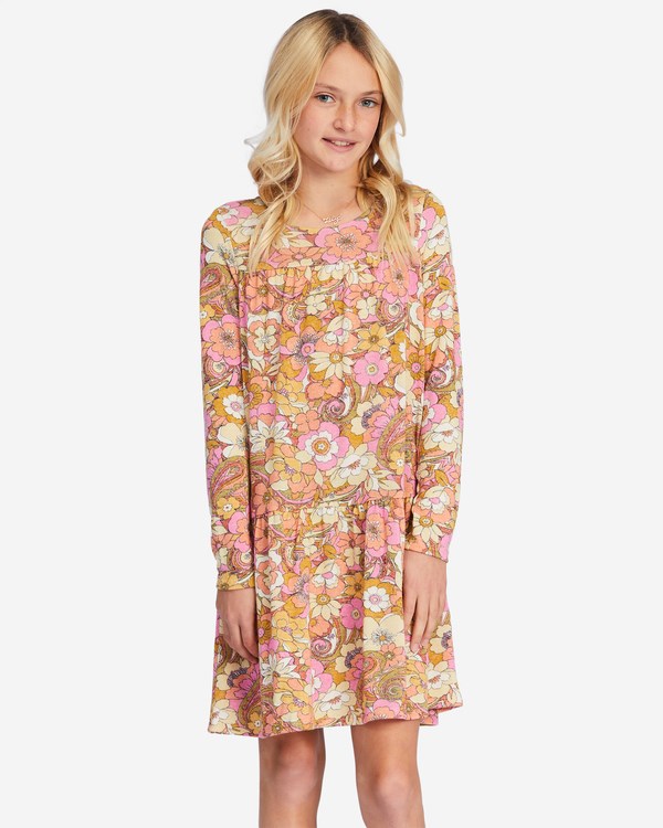 Billabong In The Wild Long Sleeve Mini Šaty Čokolády | JXOEMG-278