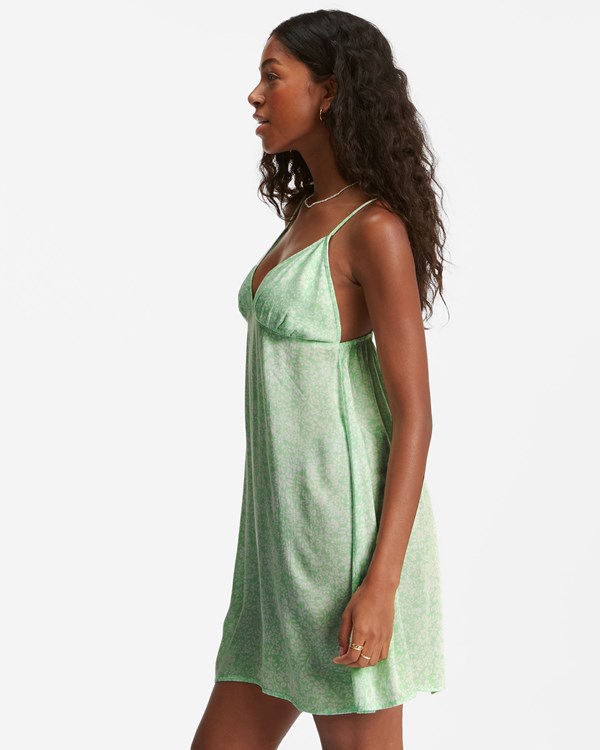 Billabong Just Add Sun Mini Slip Šaty Honey Dew | AHONQI-204