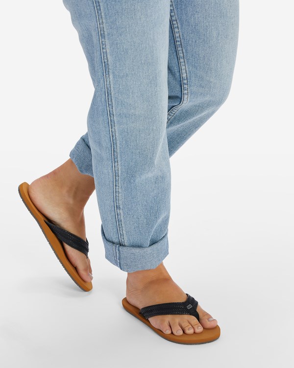 Billabong Kai Braided Sandals Černé | NTSDKW-824