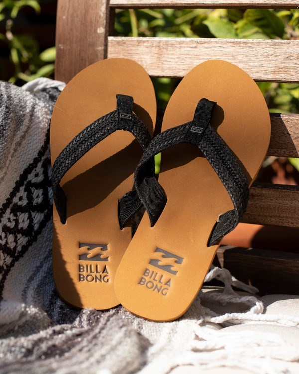 Billabong Kai Braided Sandals Černé | NTSDKW-824