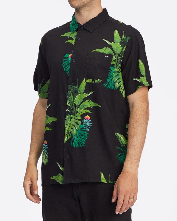 Billabong Kamea Jungle Krátké Sleeve Shirt Černé | GADTJR-571