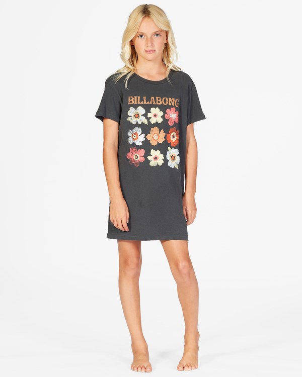 Billabong Keep It Beachy T-Shirt Šaty Černé | ABUCKX-851