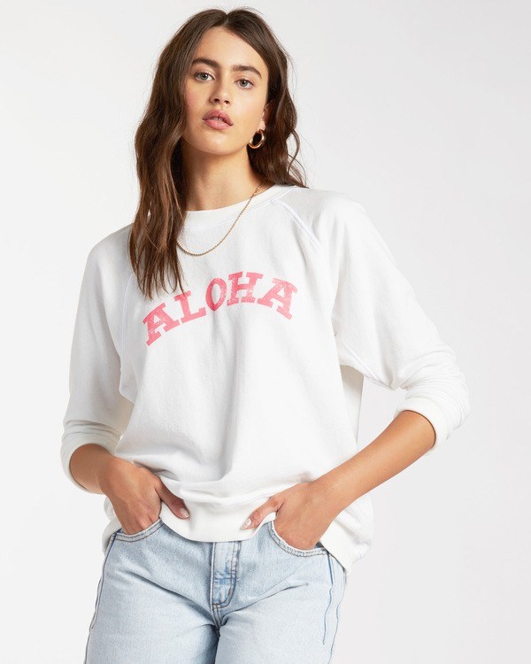Billabong Keep Tryin\' Crewneck Sweatshirt Salt Crystal | FEJWGH-482