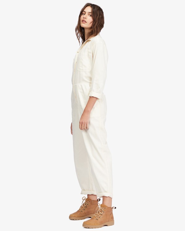 Billabong Keepin It Real Jumpsuit Bílé | DLAITQ-208