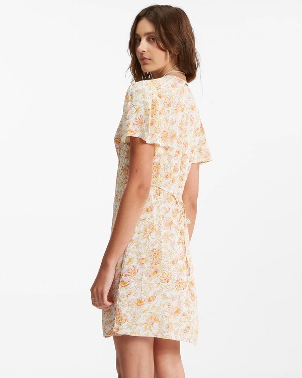 Billabong Krátké And Sweet Mini Šaty White/Multi | BNFHTJ-264