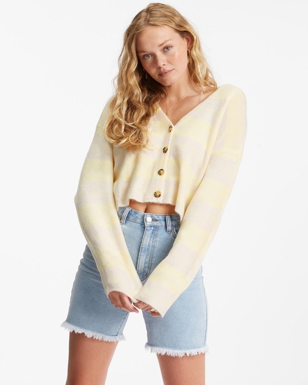 Billabong Krátké N Sweet Cropped Cardigan Svetrové Krém | RLWHKO-780