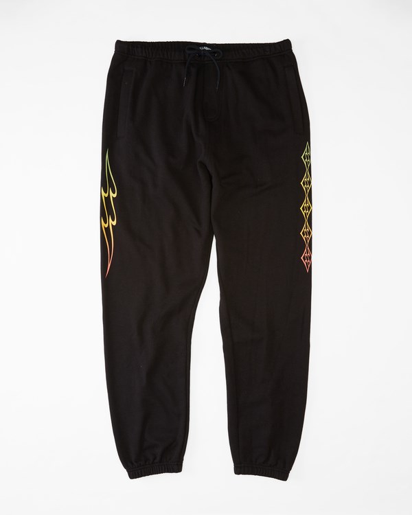 Billabong Krátké Sands Wave Washed Sweatpants Černé | TBENUJ-236