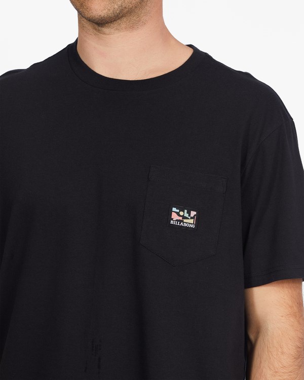 Billabong Labels Pocket T-Shirt Černé | NZPWID-208