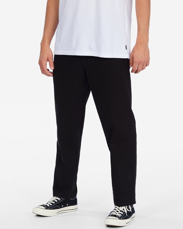 Billabong Larry Elastic Beach Pants Černé | ZRSNCT-913
