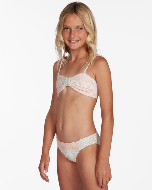 Billabong Layered With Love Tab Bandeau Bikiny Set Multi | MQVLJX-245