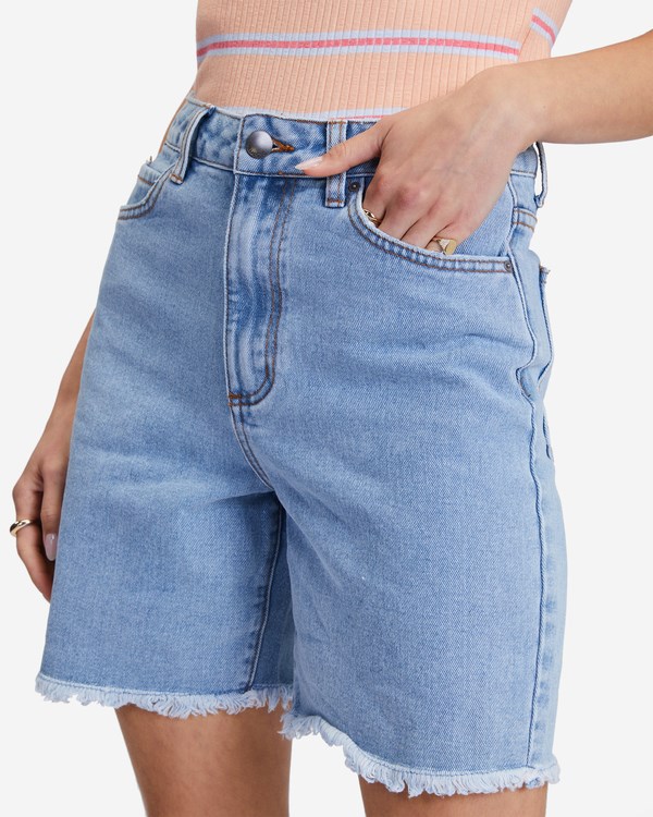 Billabong Long Time Denim Shorts Blankyt | ICDASB-358