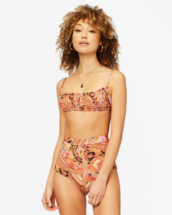 Billabong Lost In Time Avalon High-Pasem Bikiny Bottoms Multi | GAEJDW-942