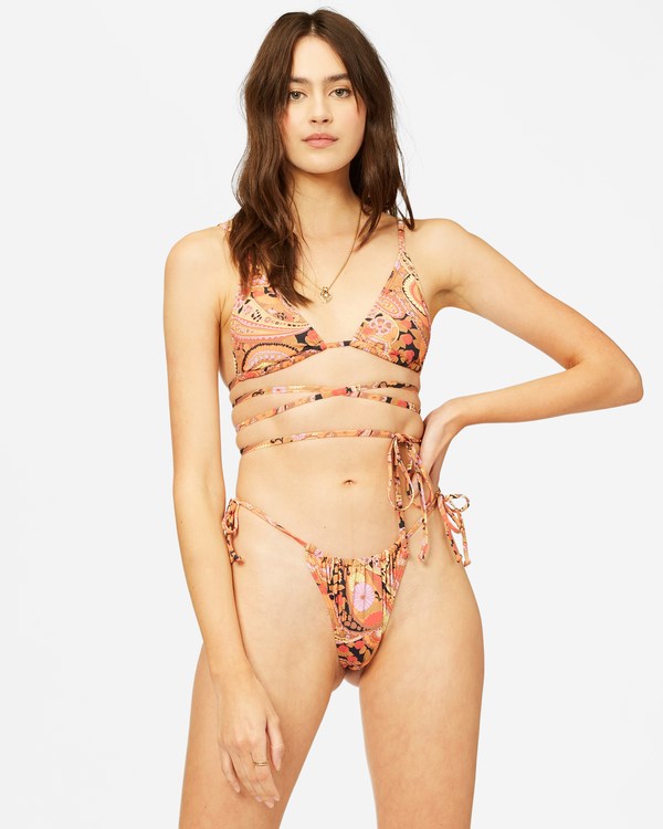 Billabong Lost In Time Vysoké Triangle Bikiny Top Multi | QNLFSV-850