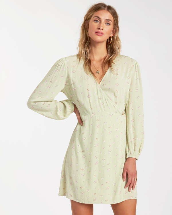 Billabong Lotta Love Šaty Zelene | IDRBAX-927