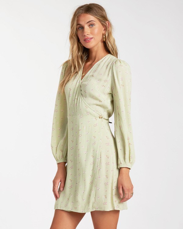 Billabong Lotta Love Šaty Zelene | IDRBAX-927