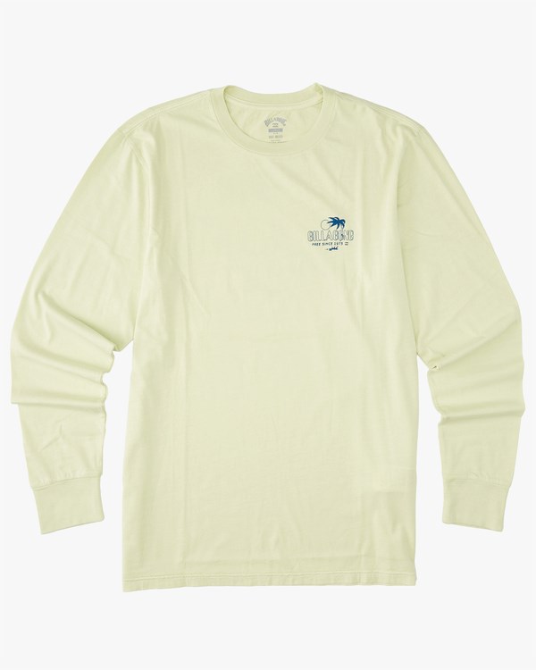 Billabong Lounge Wave Washed Long Sleeve T-Shirt Světle Zelene | SPOWCE-923