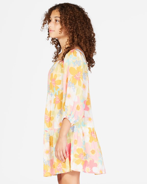 Billabong Love Crush Babydoll Šaty Buttermilk | TNKUZW-795