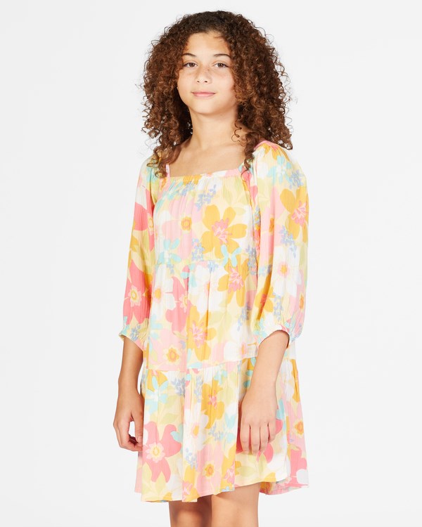 Billabong Love Crush Babydoll Šaty Buttermilk | TNKUZW-795