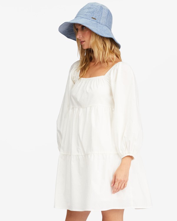 Billabong Love Crush Babydoll Šaty Salt Crystal | WPOXRM-937
