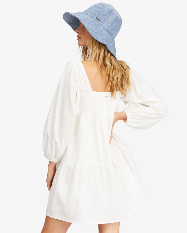 Billabong Love Crush Babydoll Šaty Salt Crystal | WPOXRM-937