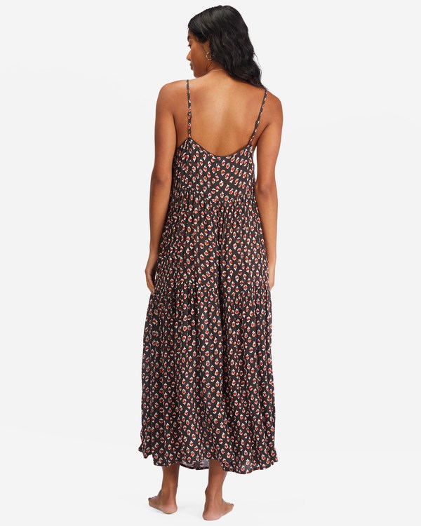 Billabong Love Forever Midi Šaty Černé | PNUTGO-971