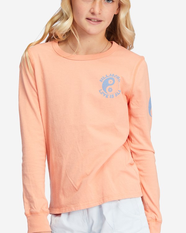 Billabong Love Is All Long Sleeve Grafická Boyfriend T-Shirt Canyon Sunset | UEHYKG-019